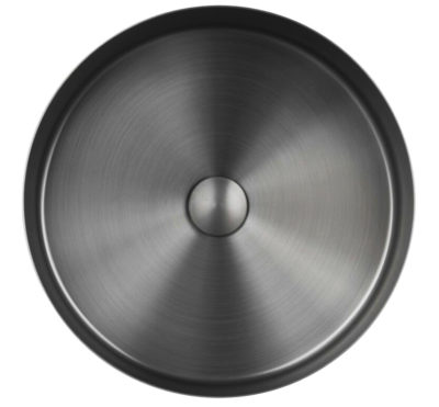 Aqualia Biloba bowl redondo acero inox negro
