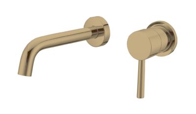 Aqualia Scalea monomando lavamanos a pared brushed gold 8228w