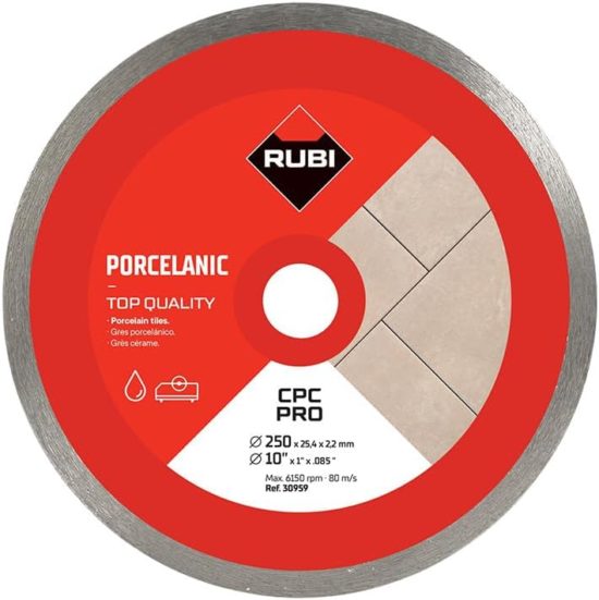 RUBI DISCO CONTINUO CPC 250 PRO 30959 ROJO  GRES PORCELANICO