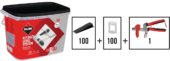 RUBI KIT DELTA LEVEL SYSTEM 2MM  03958 Cj 100 UD 100 BRIDAS,  100 CUÑAS Y UNA TENAZA | Samboro