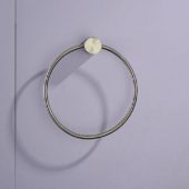 Aqualia Bella toallero argolla brushed gold Signature | Samboro