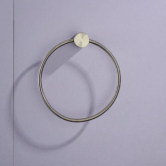 Aqualia Bella toallero argolla brushed gold Signature | Samboro