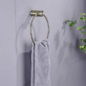 Aqualia Bella toallero argolla brushed gold Signature | Samboro