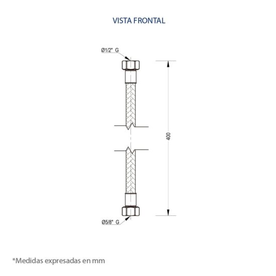 FP accesorio manguera 1/2 X 5/8 X 40 cm 35MA02 | Samboro